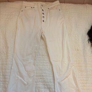 Rag & Bone Casey High Rise White Jeans